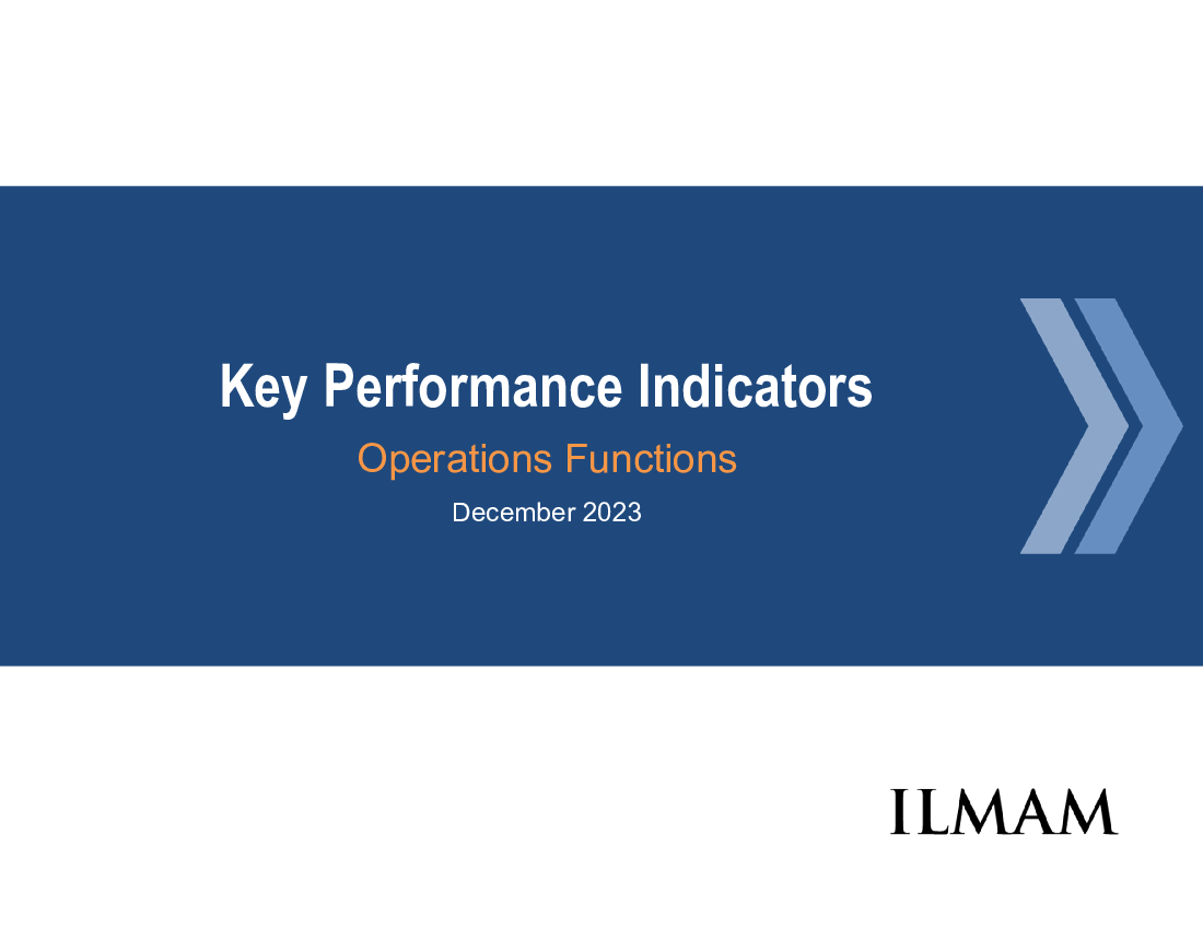 Key Performance Indicators (KPIs) | Operations Functions