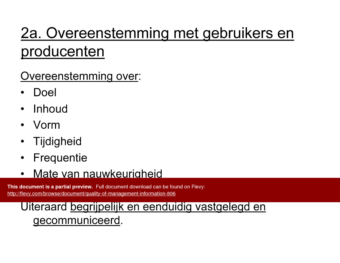 Quality of management information (Dutch) (10-slide PPT PowerPoint presentation (PPT)) Preview Image