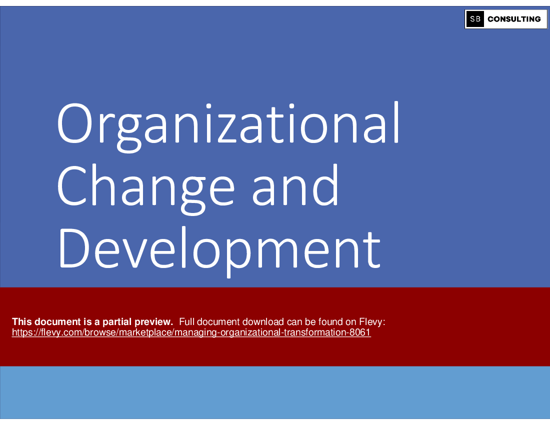 Managing Organizational Transformation (121-slide PPT PowerPoint presentation (PPTX)) Preview Image