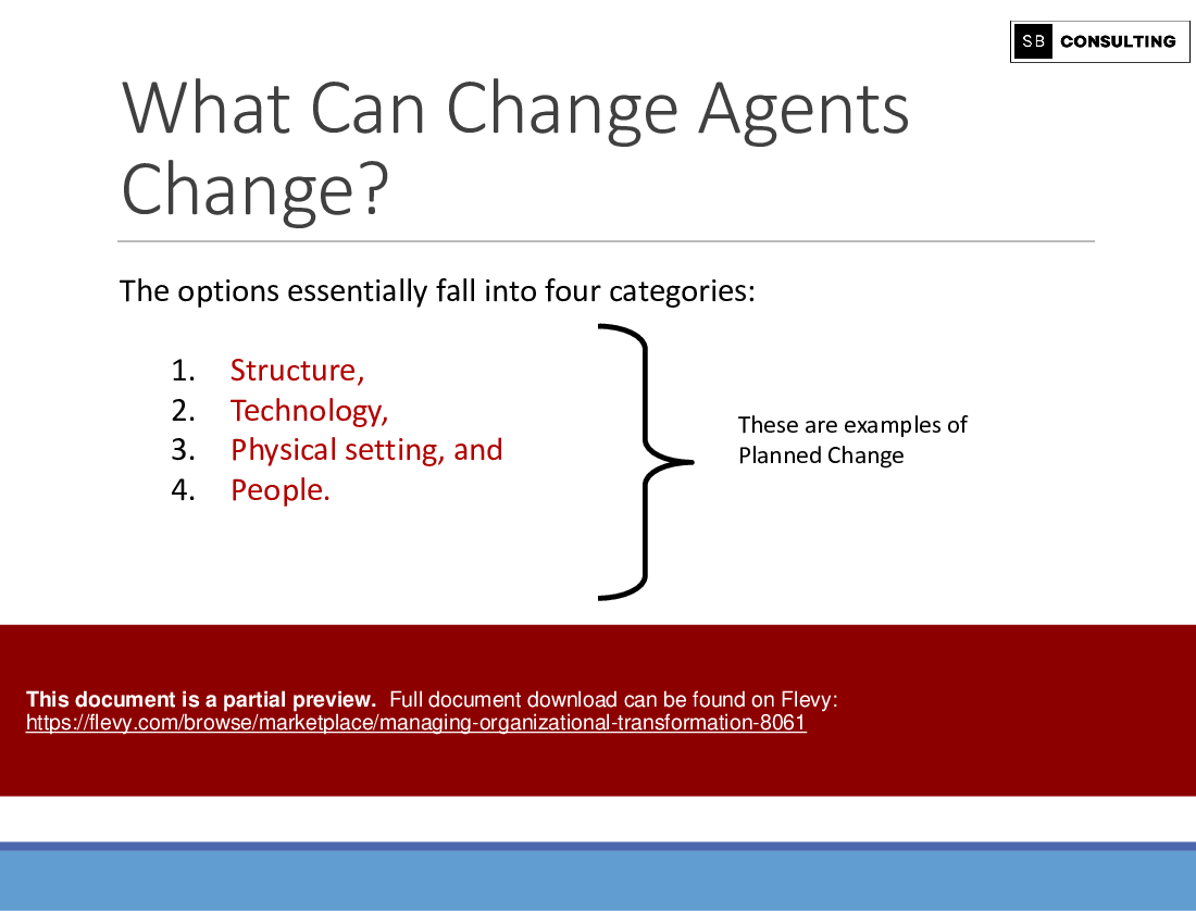 Managing Organizational Transformation (121-slide PPT PowerPoint presentation (PPTX)) Preview Image