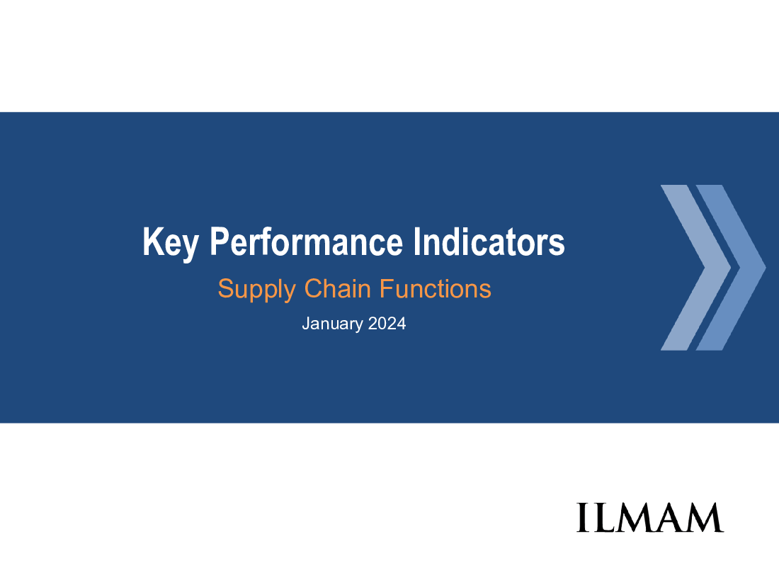 Key Performance Indicators (KPIs) | Supply Chain Functions