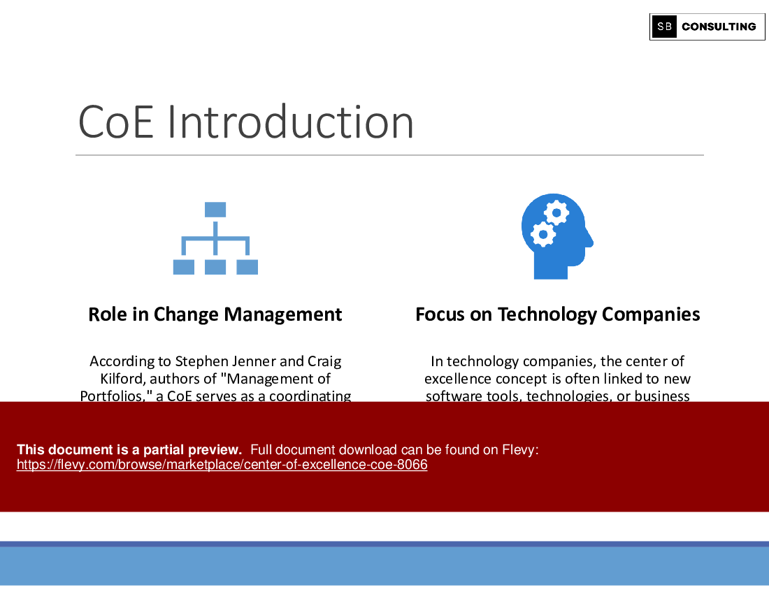 Center of Excellence (CoE) (107-slide PPT PowerPoint presentation (PPTX)) Preview Image
