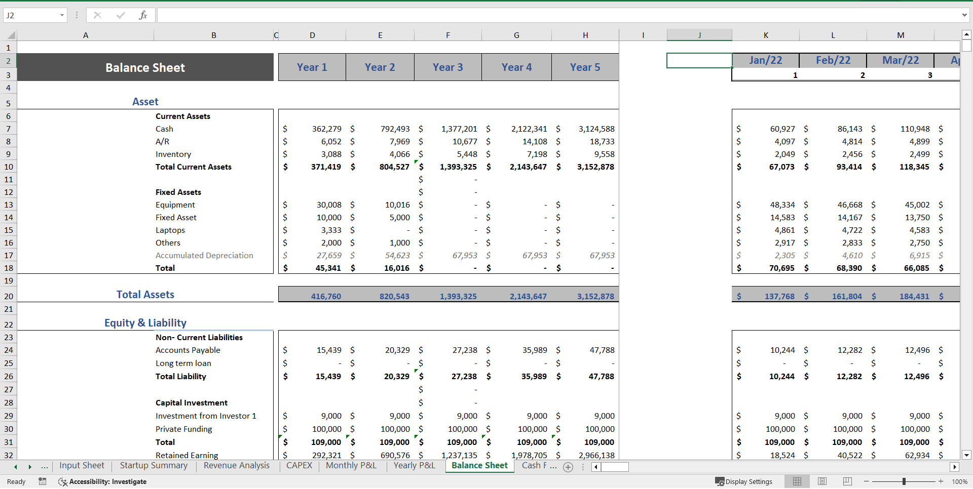 Furniture Store Excel Financial Model (Excel template (XLSX)) Preview Image