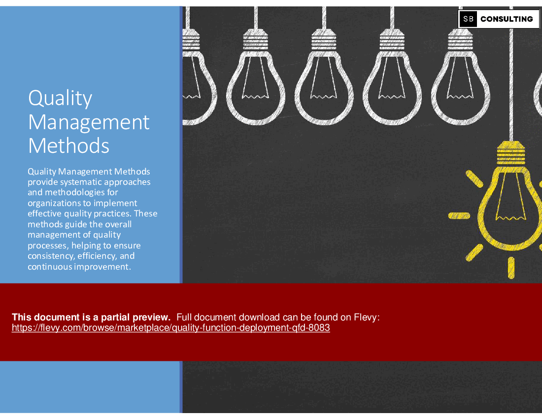 Quality Function Deployment (QFD) (102-slide PPT PowerPoint presentation (PPTX)) Preview Image