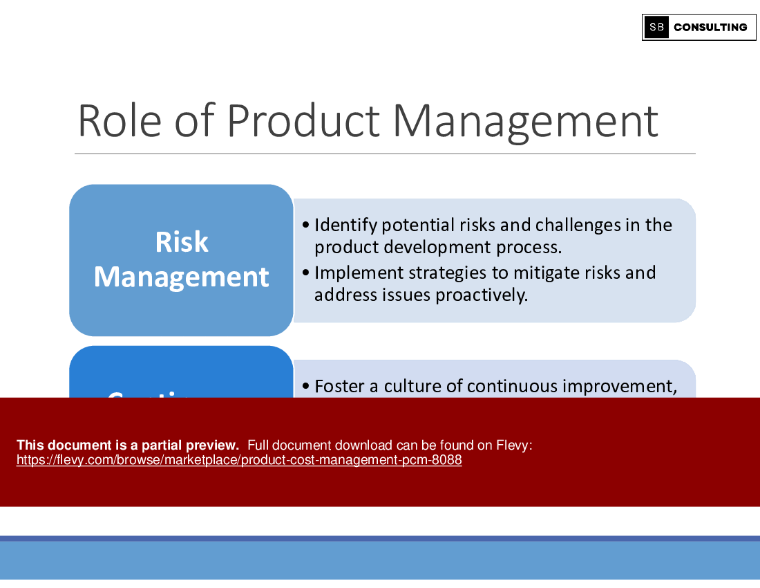 Product Cost Management (PCM) (161-slide PPT PowerPoint presentation (PPTX)) Preview Image