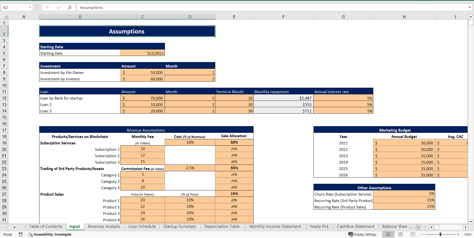 Token Economy Excel Financial Model (Excel template (XLSX)) Preview Image