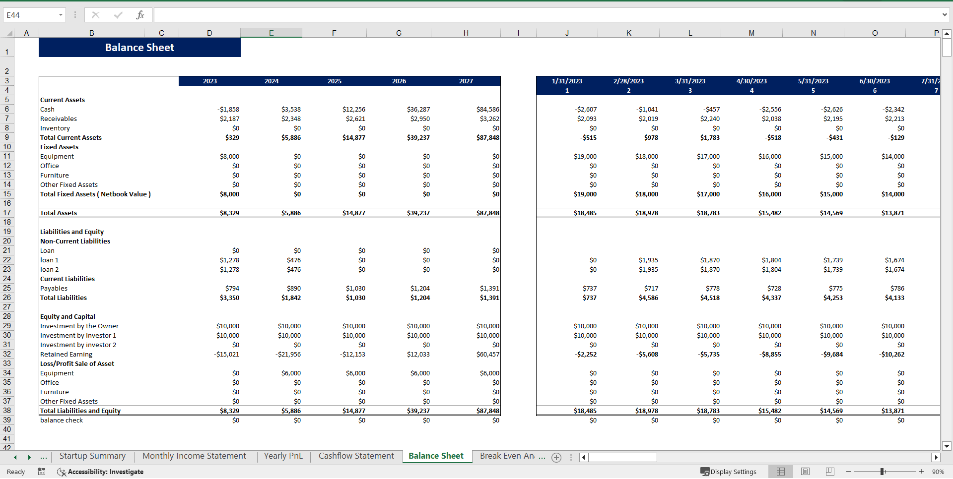 Call Center Excel Financial Model Template (Excel template (XLSX)) Preview Image