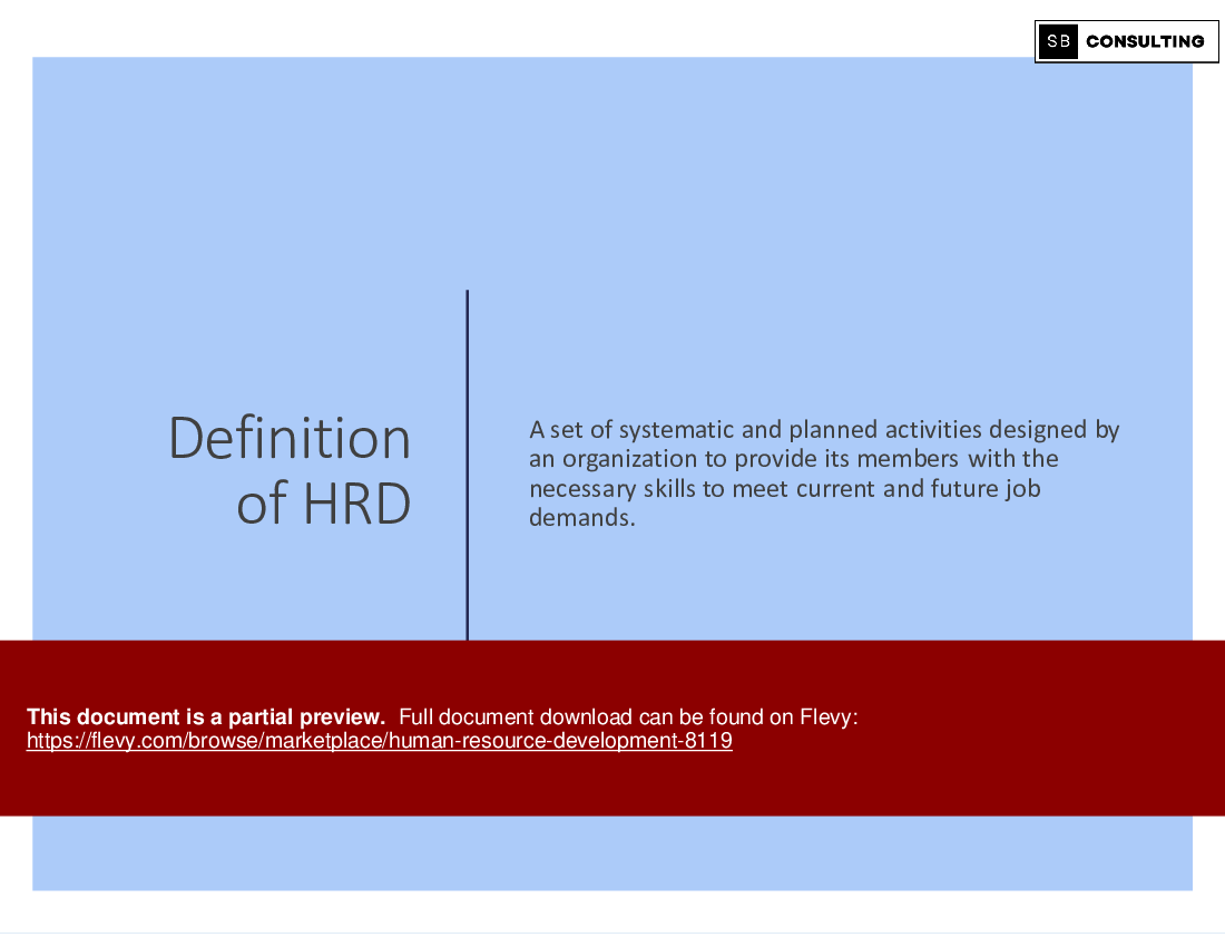 Human Resource Development (151-slide PPT PowerPoint presentation (PPTX)) Preview Image