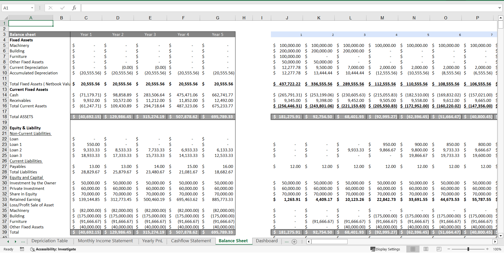 Seed Retail Shop Excel Financial Model (Excel template (XLSX)) Preview Image