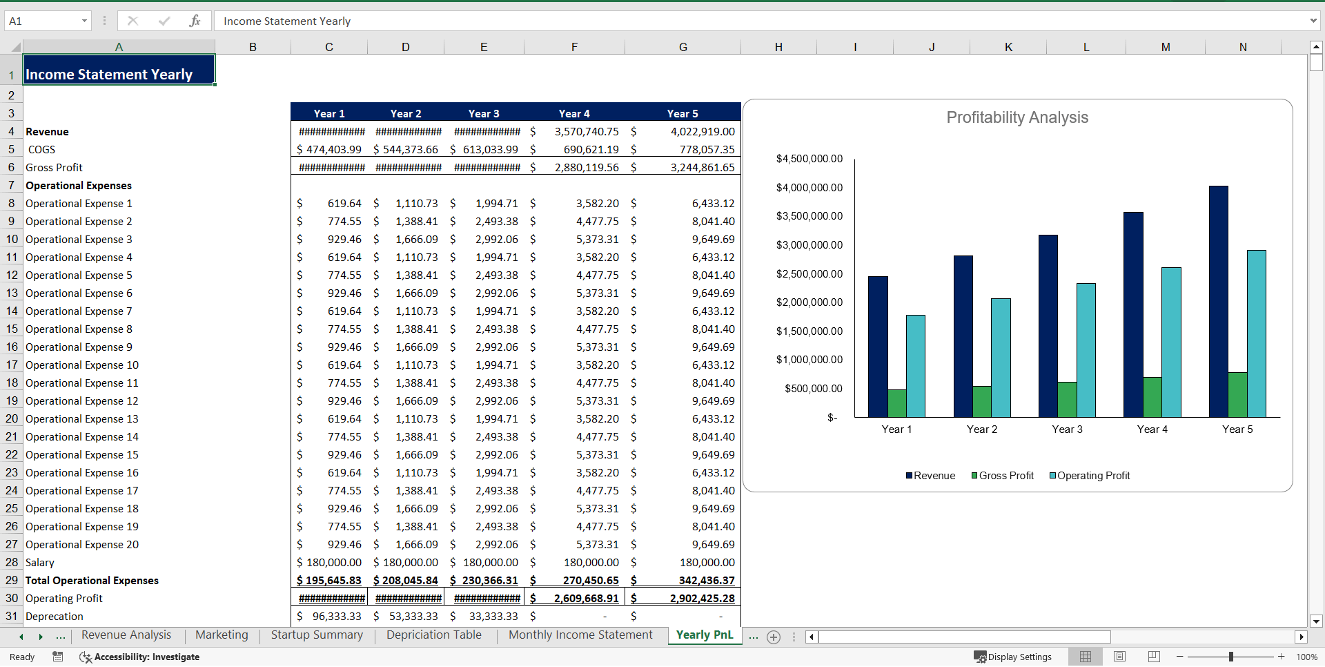 Naturopathy Center Excel Financial Model (Excel template (XLSX)) Preview Image
