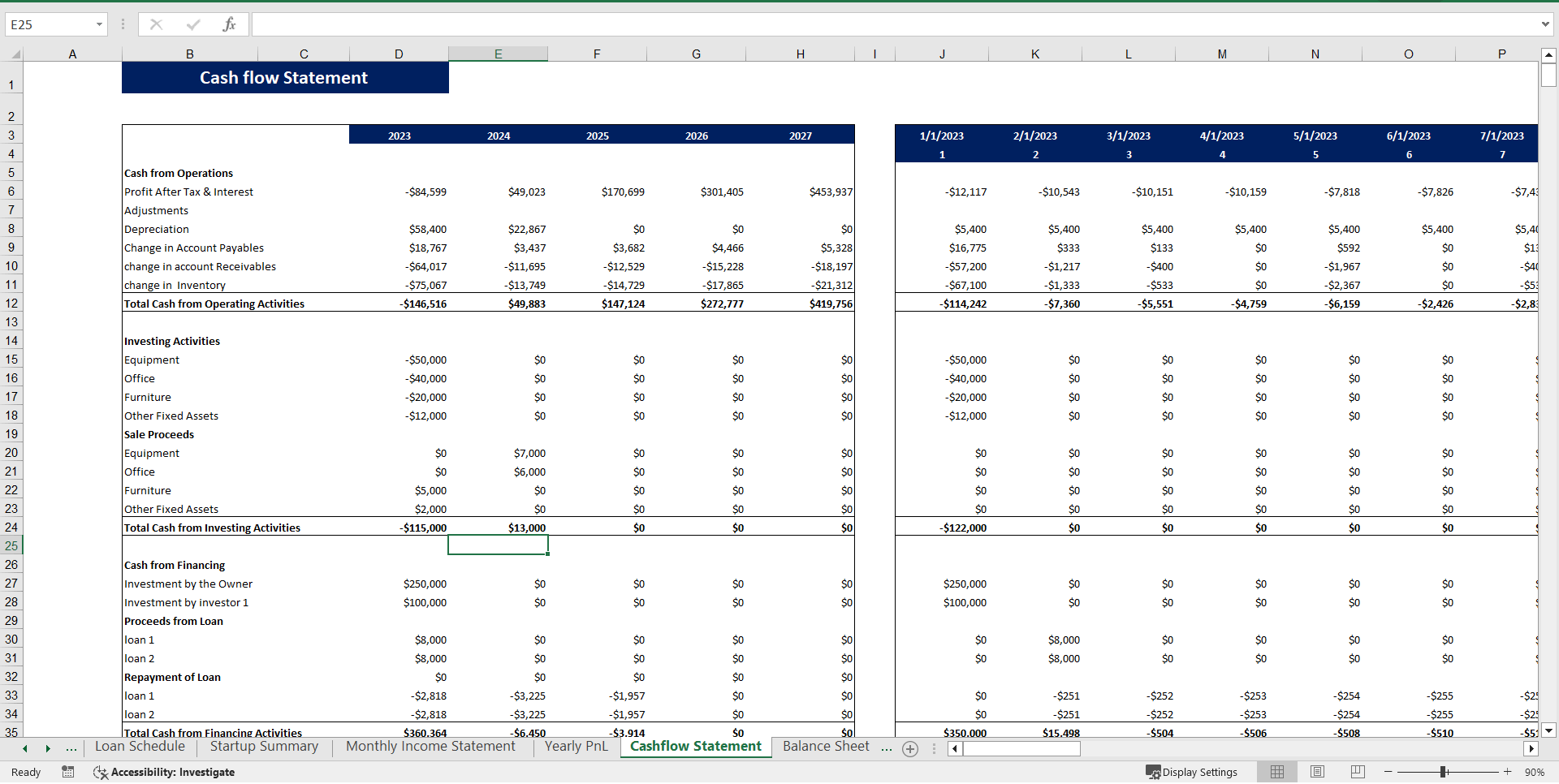 Fertilizer Store Excel Financial Model (Excel template (XLSX)) Preview Image