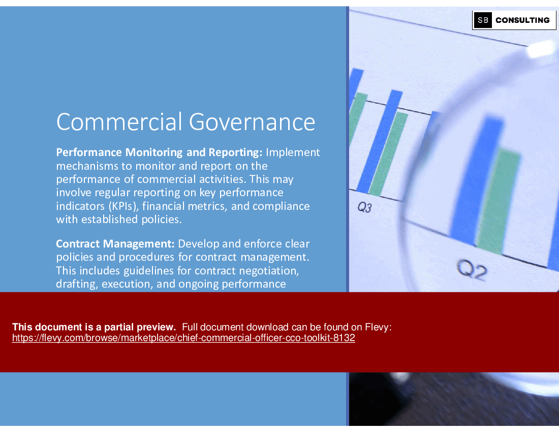 Chief Commercial Officer (CCO) Toolkit (108-slide PPT PowerPoint presentation (PPTX)) Preview Image