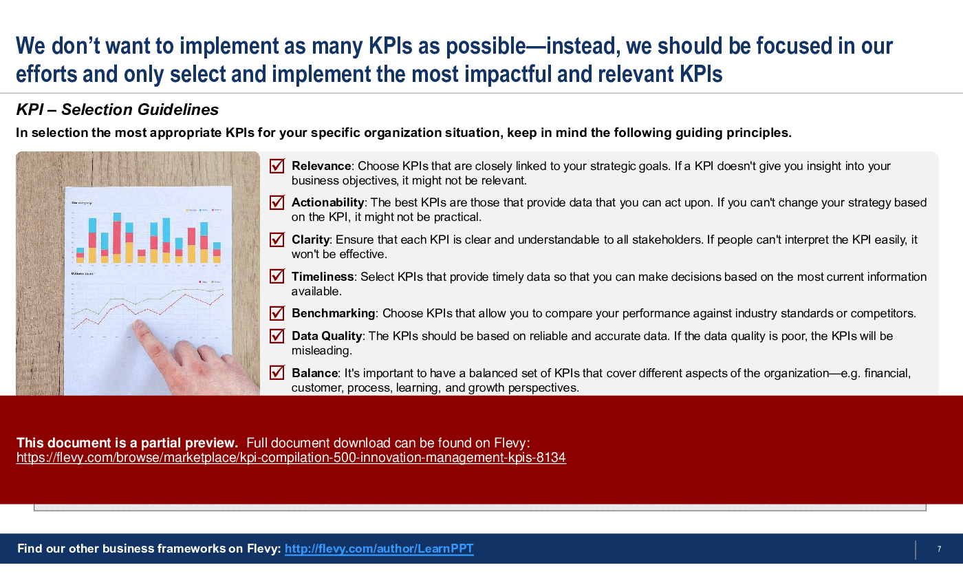 KPI Compilation: 500+ Innovation Management KPIs (116-slide PPT PowerPoint presentation (PPTX)) Preview Image