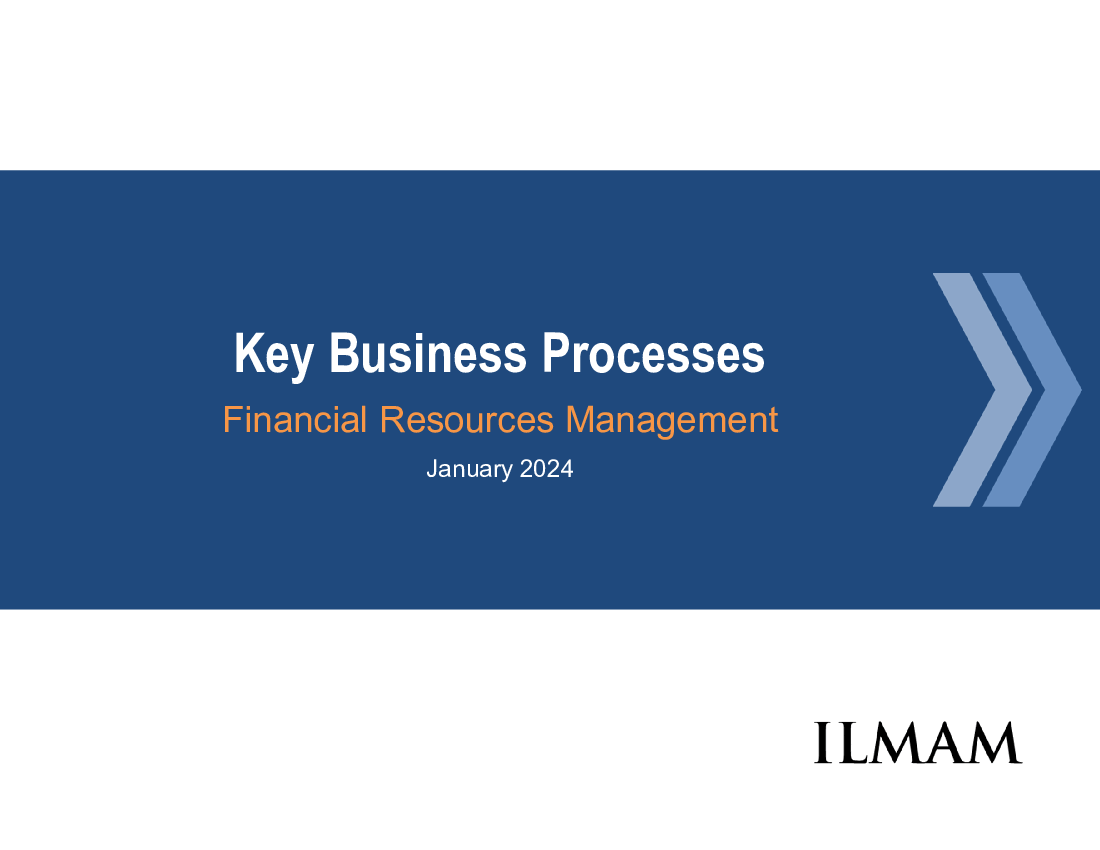 Key Business Processes | Financial Resources Management