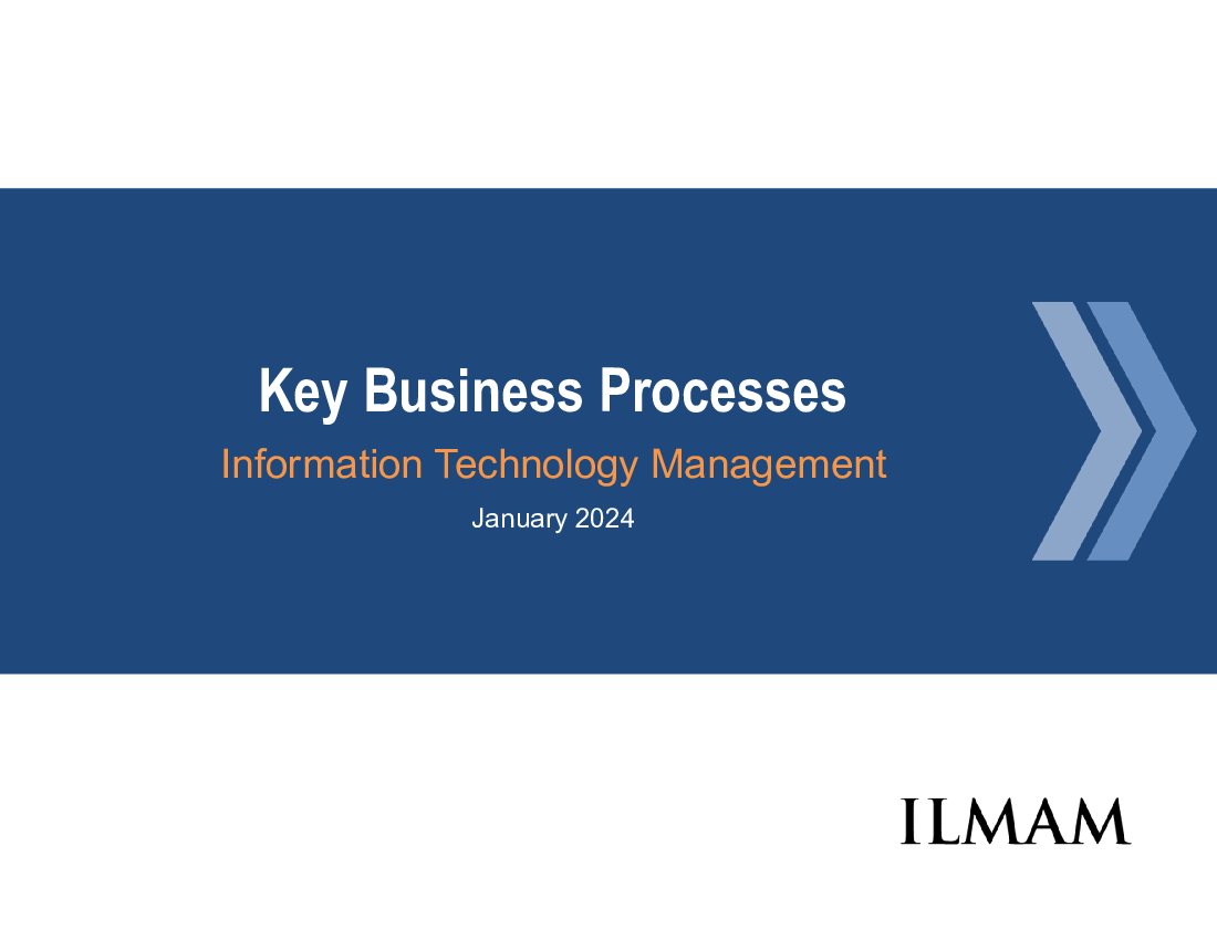 Key Business Processes | Information Technology Management