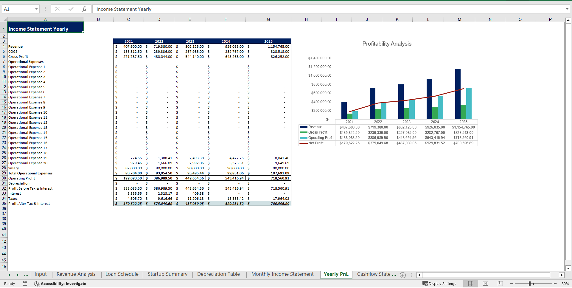 Rock Climbing Gym Excel Financial Model (Excel template (XLSX)) Preview Image