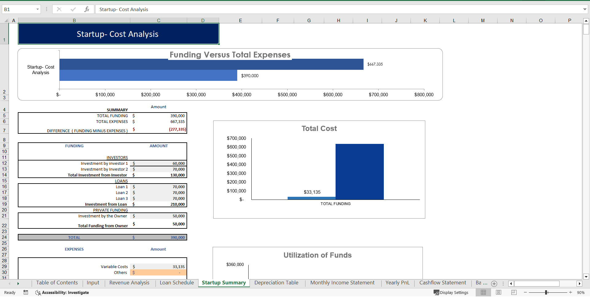 Driving School Excel Financial Model Template (Excel template (XLSX)) Preview Image