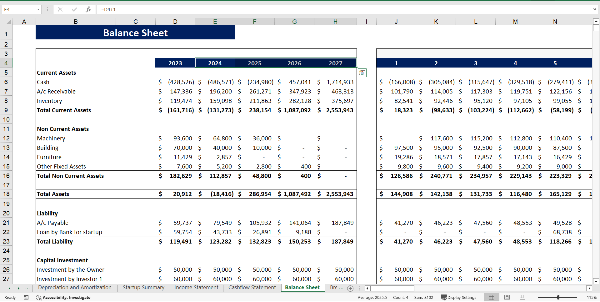 Rental Equipment Excel Financial Model (Excel template (XLSX)) Preview Image