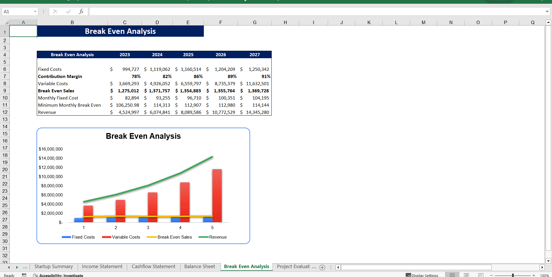 Rental Equipment Excel Financial Model (Excel template (XLSX)) Preview Image