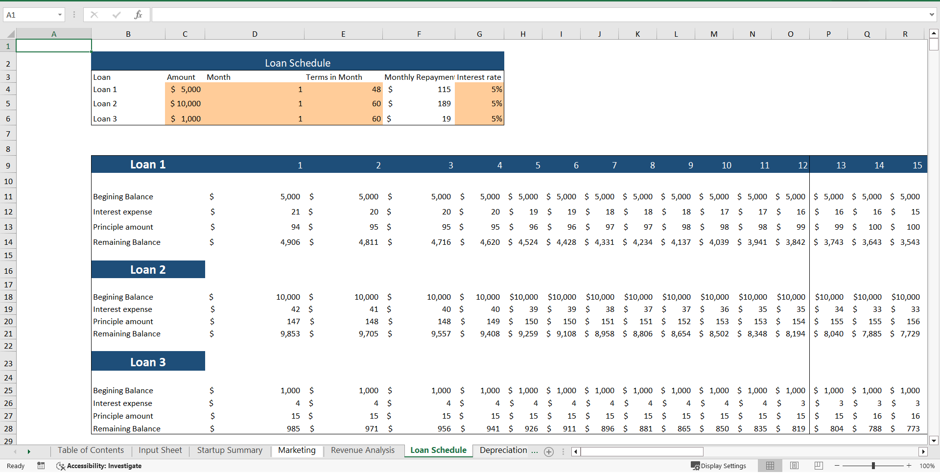 Graphic Designing Excel Financial Model (Excel template (XLSX)) Preview Image