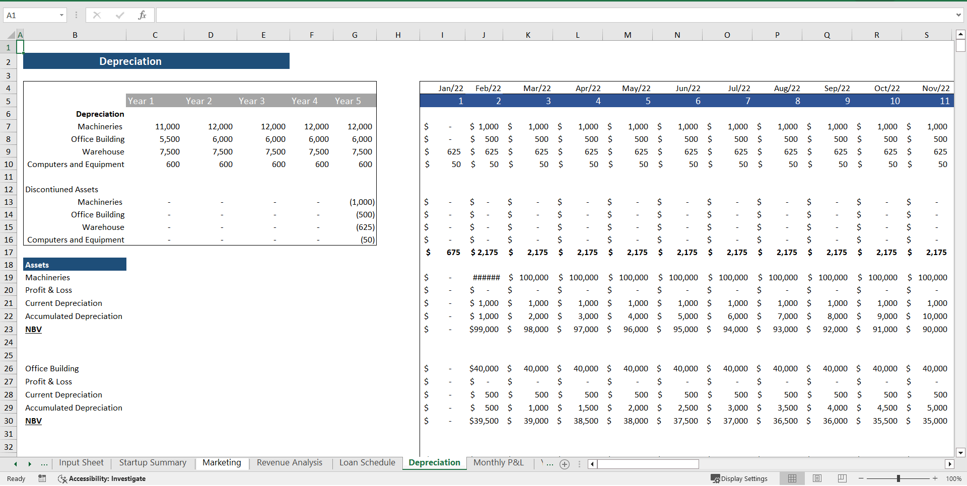 Graphic Designing Excel Financial Model (Excel template (XLSX)) Preview Image