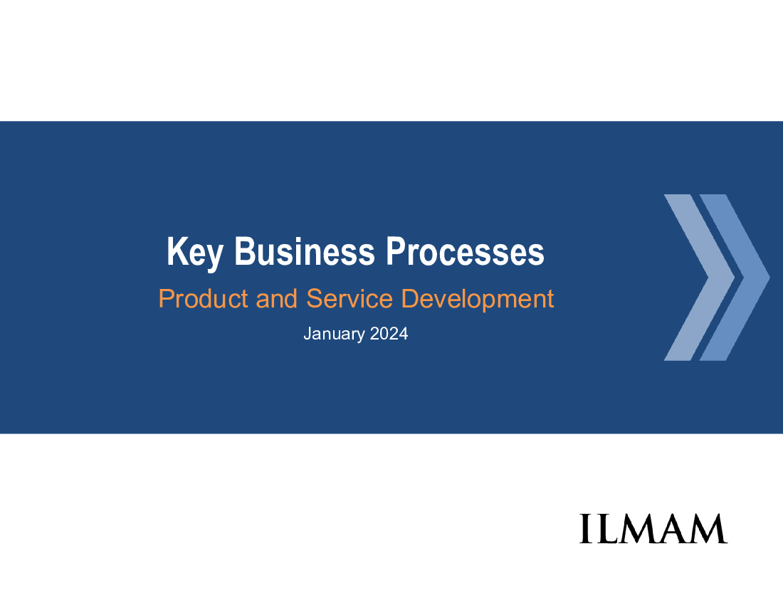 Key Business Processes | Product and Service Development
