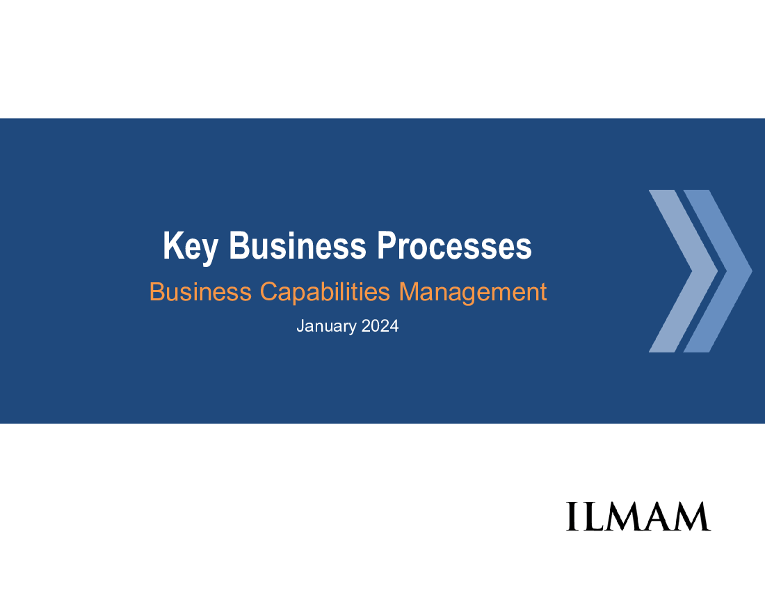Key Business Processes | Business Capabilities Management