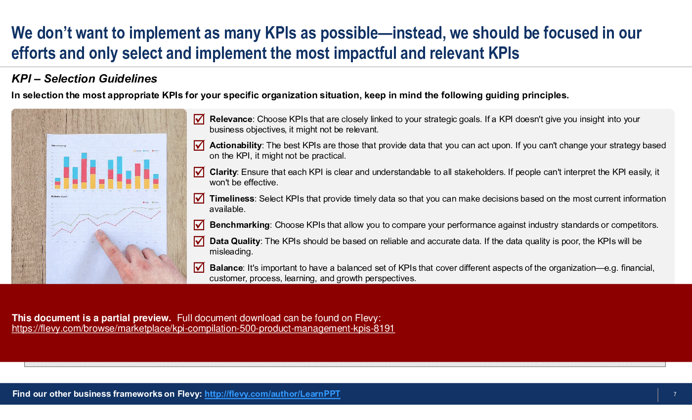 KPI Compilation: 500+ Product Management KPIs (112-slide PPT PowerPoint presentation (PPTX)) Preview Image