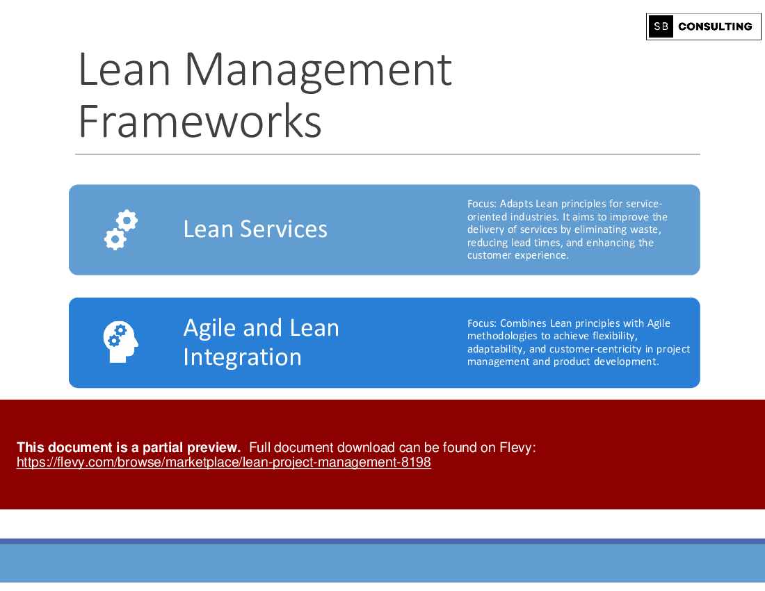 Lean Project Management (136-slide PPT PowerPoint presentation (PPTX)) Preview Image