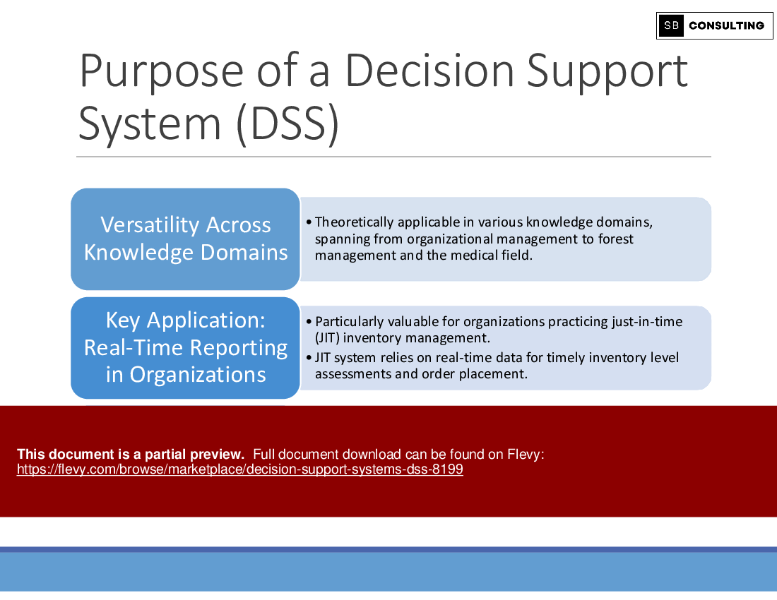 Decision Support Systems (DSS) (112-slide PPT PowerPoint presentation (PPTX)) Preview Image