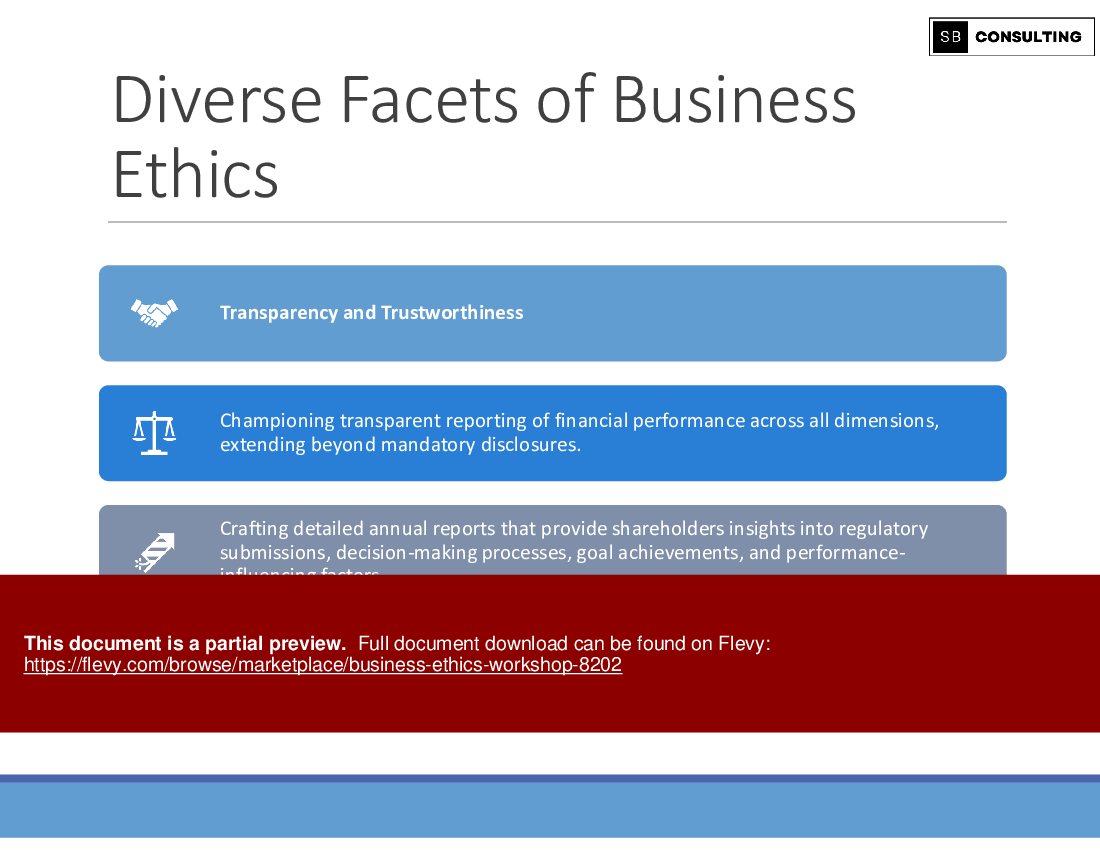Business Ethics Workshop (160-slide PPT PowerPoint presentation (PPTX)) Preview Image