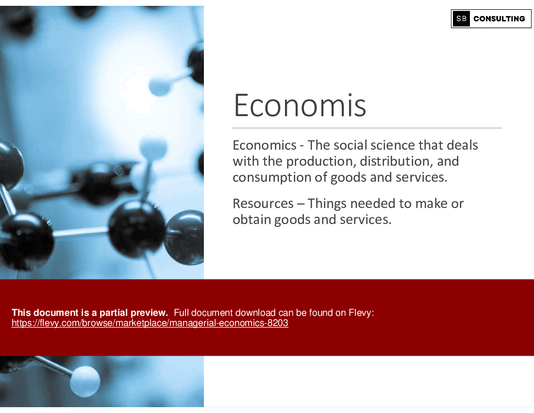 Managerial Economics (141-slide PPT PowerPoint presentation (PPTX)) Preview Image