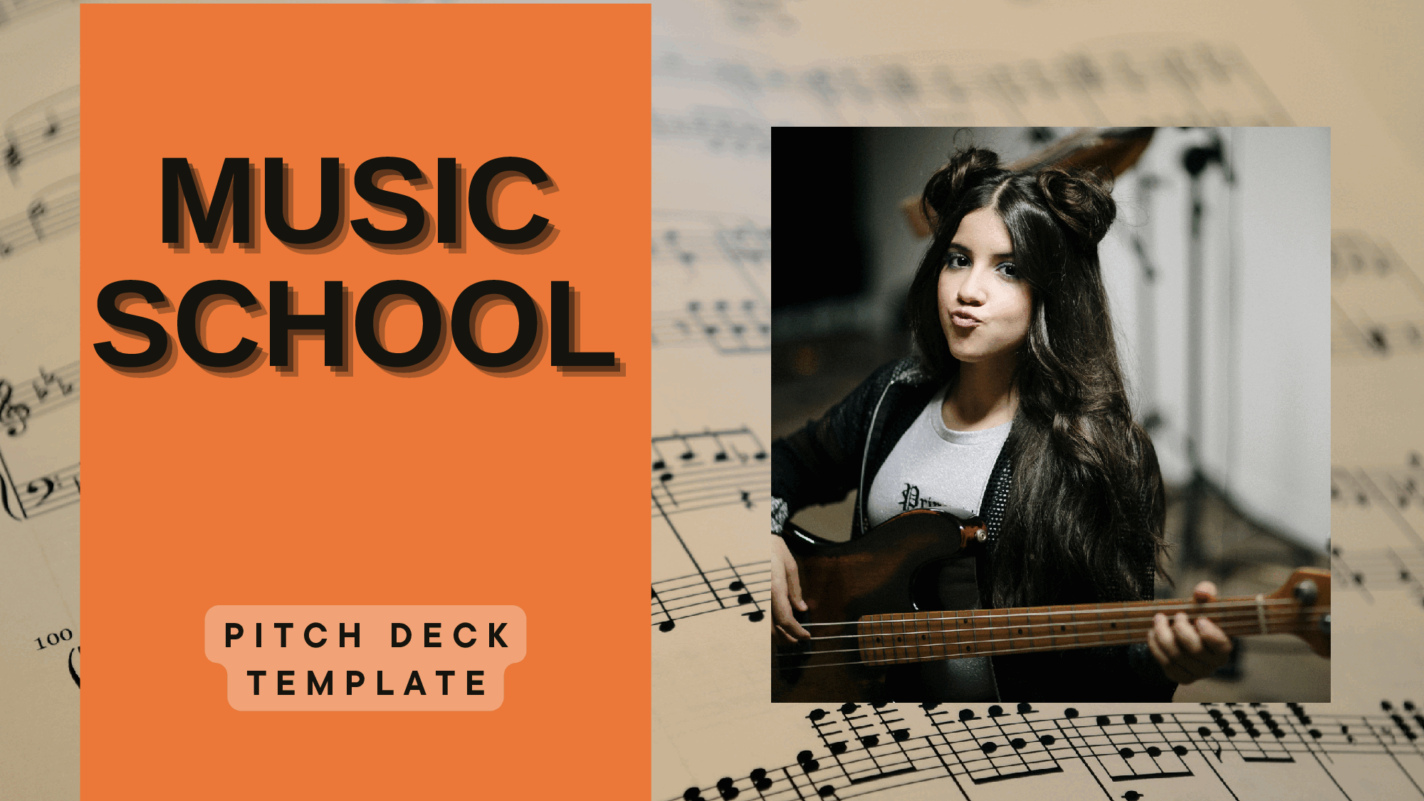 Music School Pitch Deck Template (32-page PDF document) Preview Image