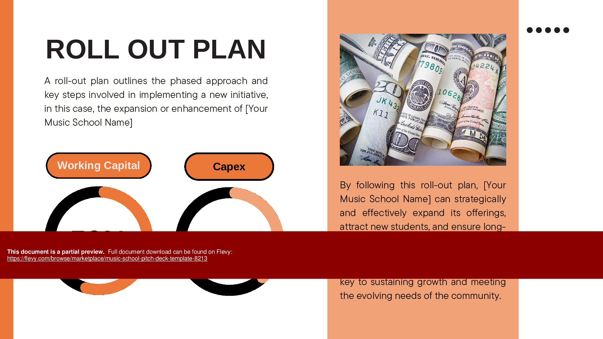 Music School Pitch Deck Template (32-page PDF document) Preview Image