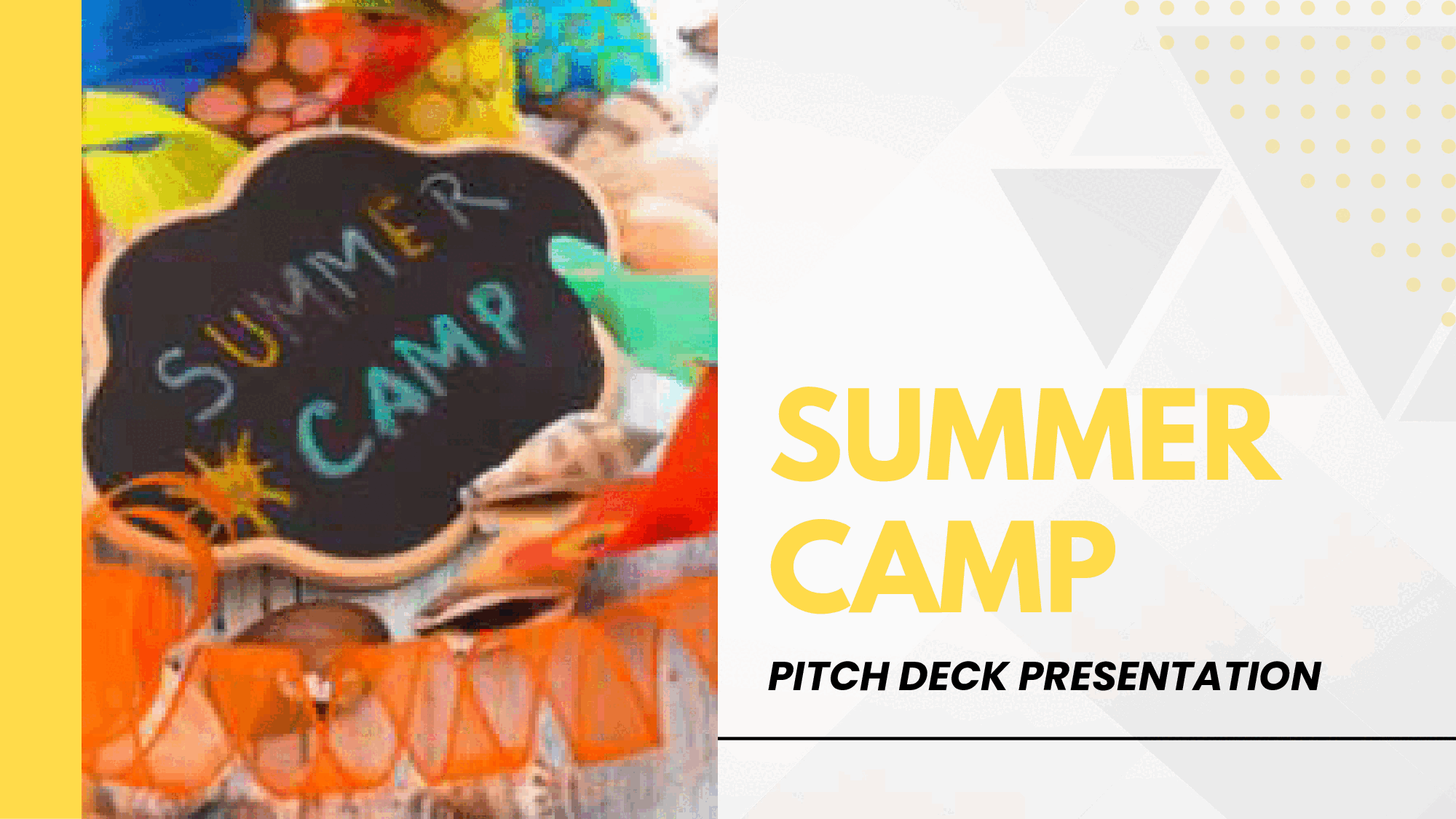 Summer Camp Pitch Deck Template