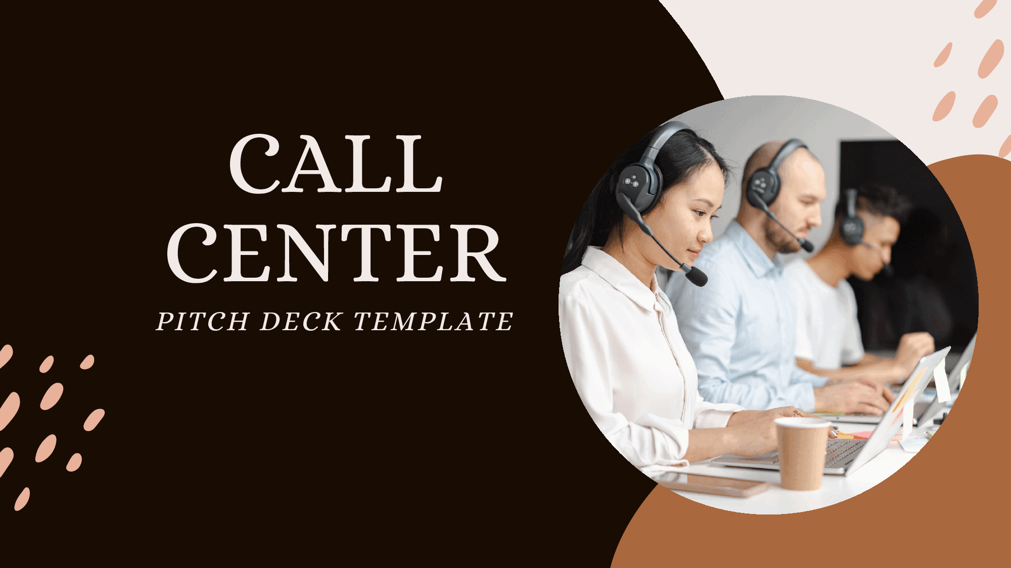 Call Center Pitch Deck Template (32-page PDF document) Preview Image