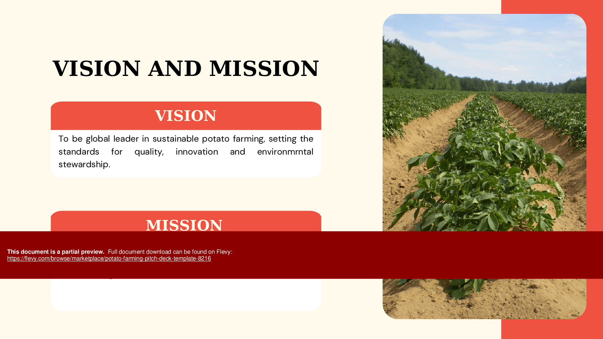 Potato Farming Pitch Deck Template (32-page PDF document) Preview Image