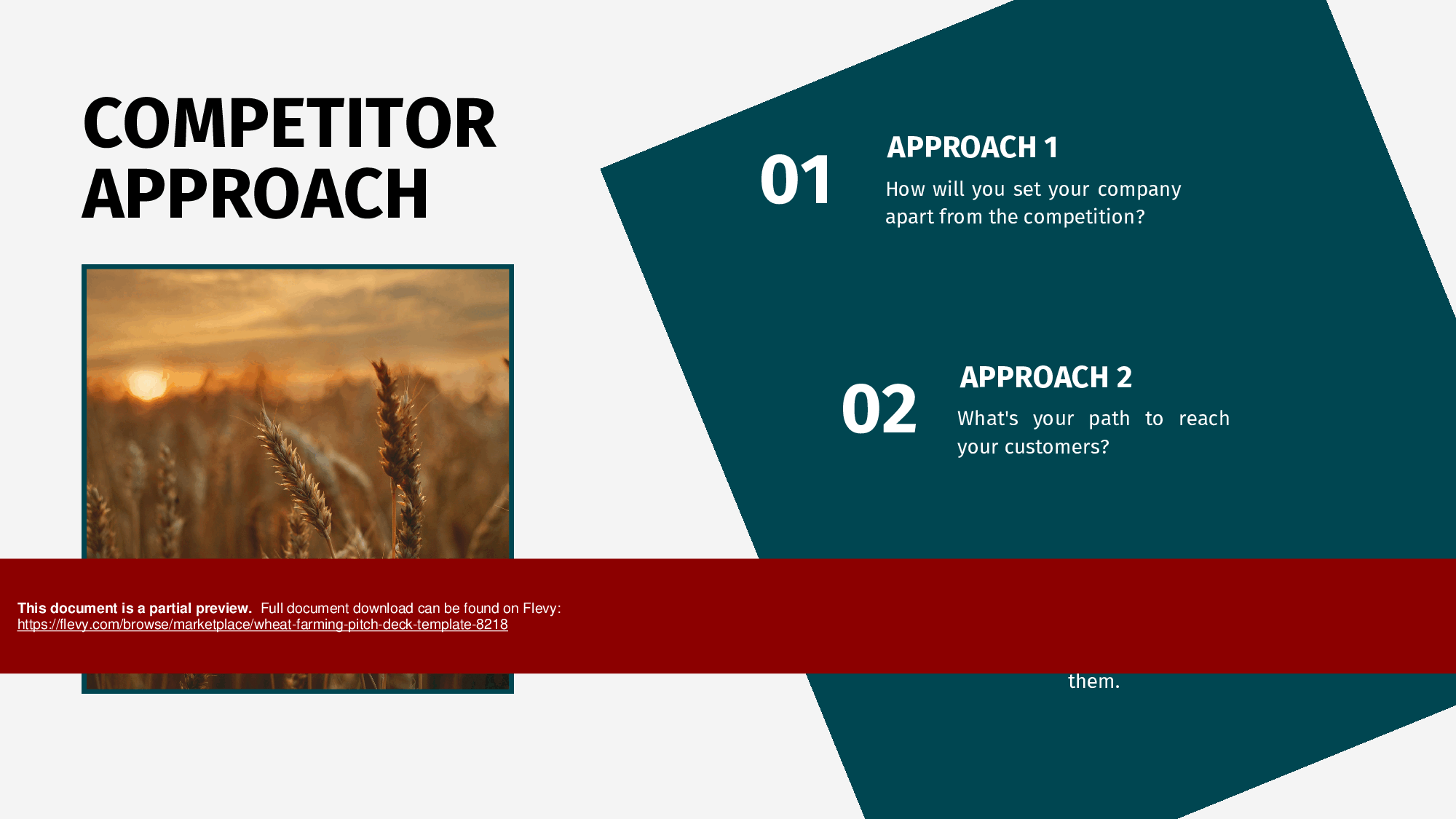 Wheat Farming Pitch Deck Template (31-page PDF document) Preview Image