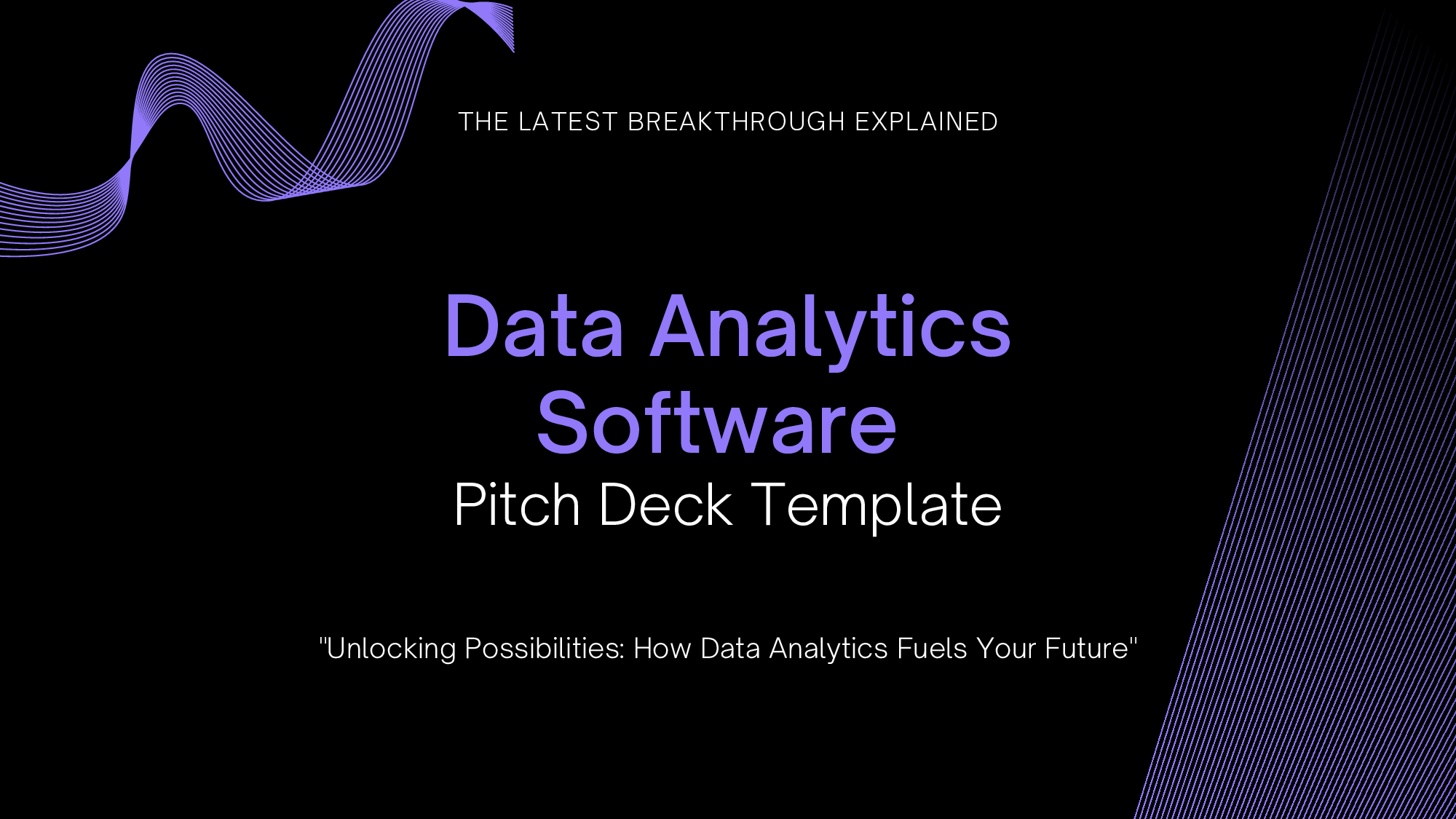 Data Analytics Software Pitch Deck Template (40-page PDF document) Preview Image