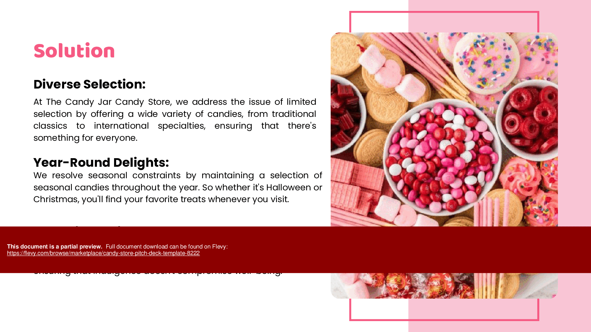 Candy Store Pitch Deck Template (39-page PDF document) Preview Image