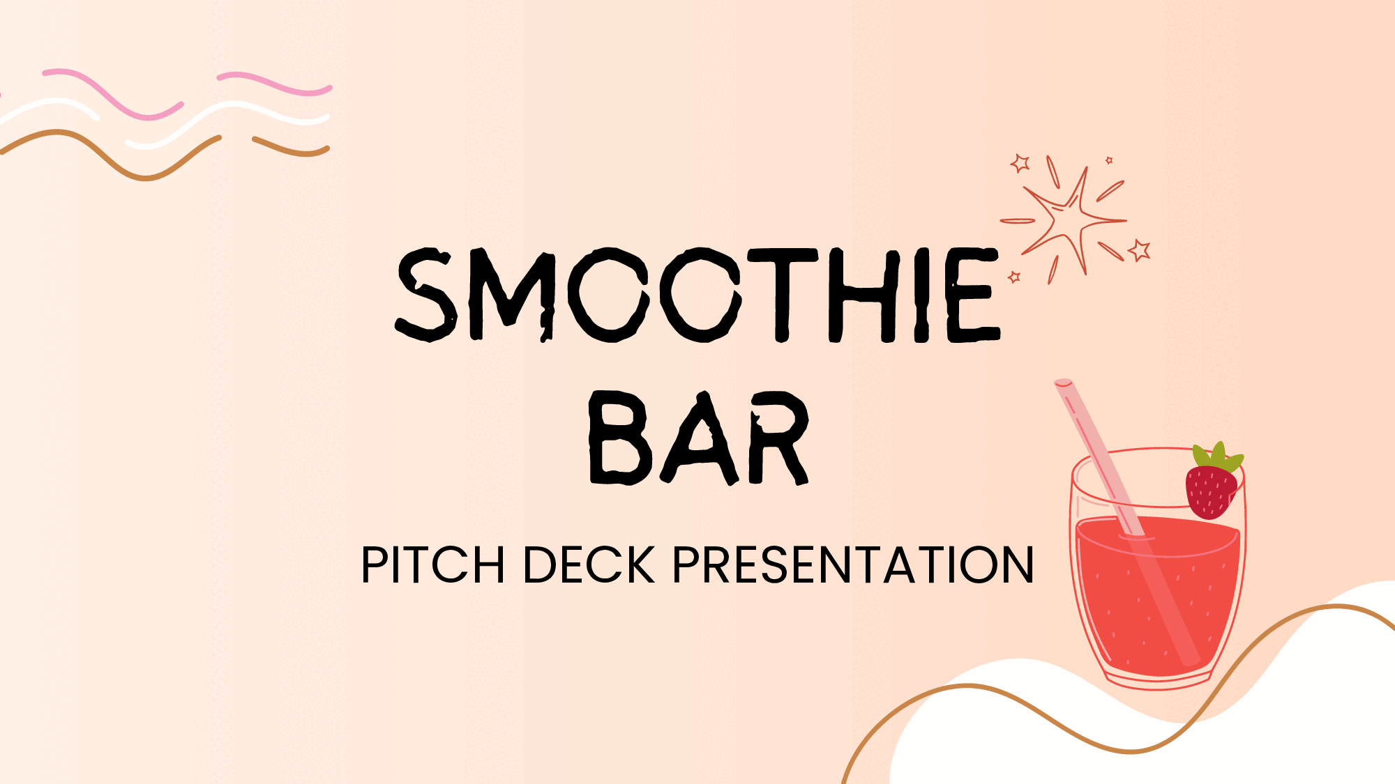 Smoothie Bar Pitch Deck Template