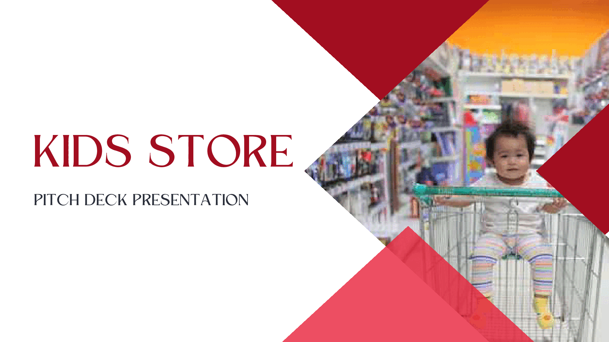 Kids Store Pitch Deck Template