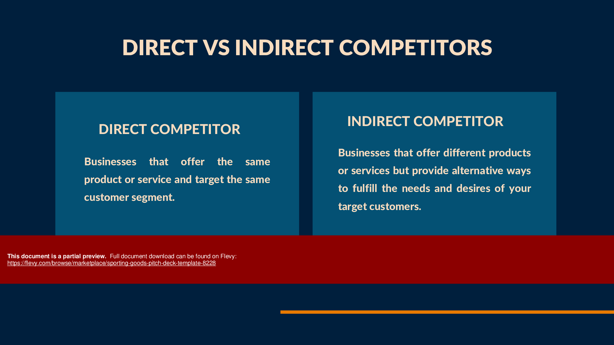 Sporting Goods Pitch Deck Template (40-page PDF document) Preview Image