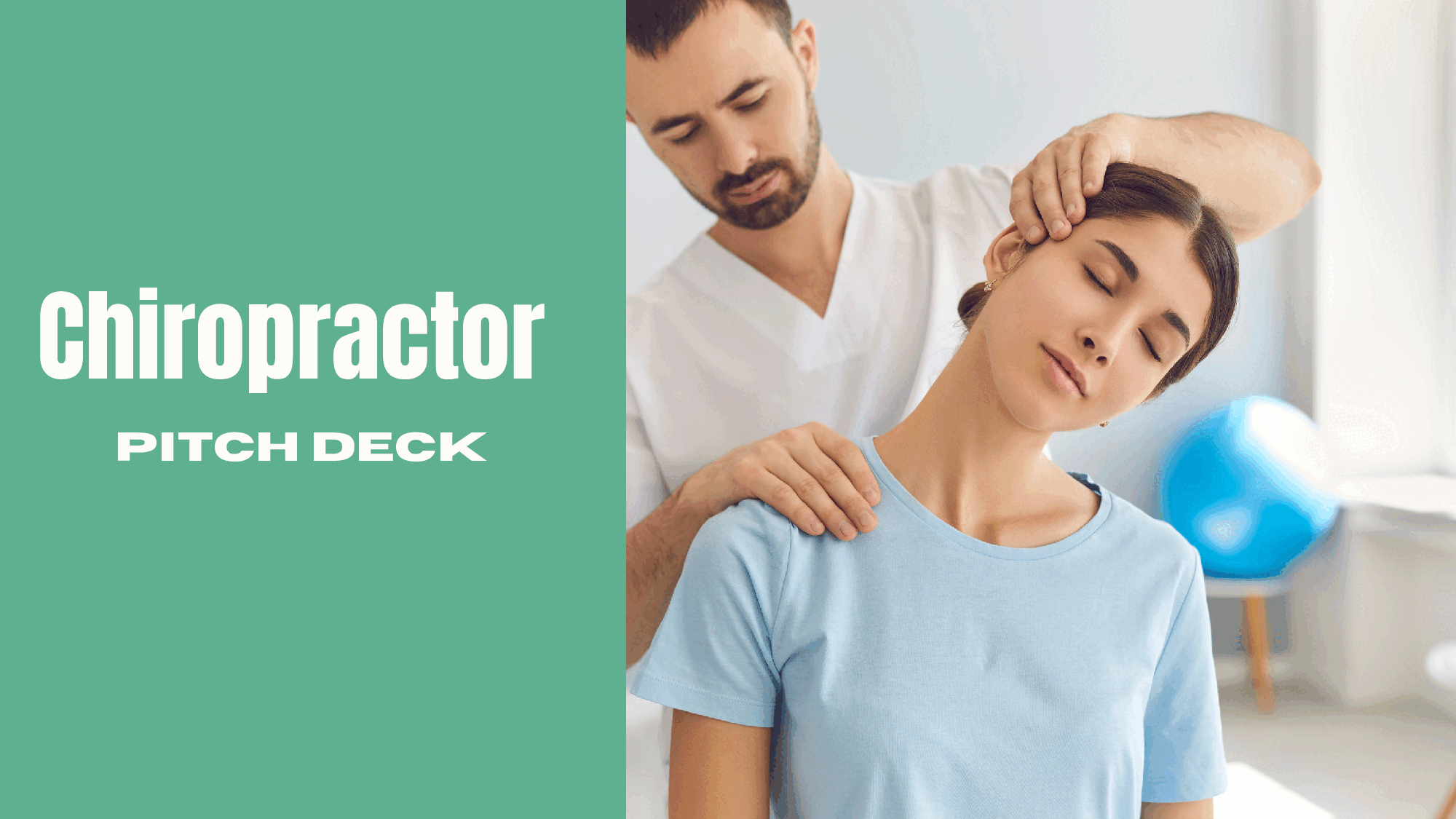 Chiropractor Pitch Deck Template (33-page PDF document) Preview Image