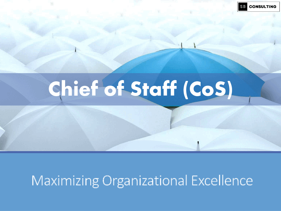Chief of Staff (CoS) Toolkit