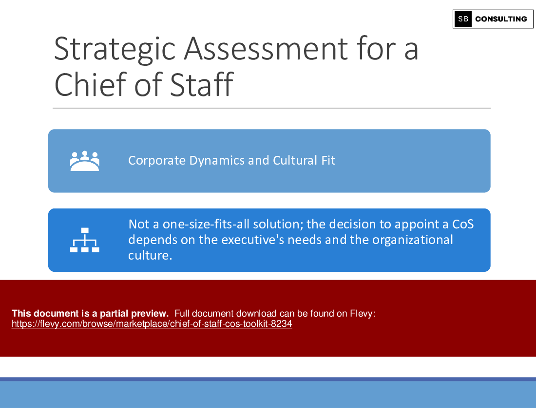 Chief of Staff (CoS) Toolkit (140-slide PPT PowerPoint presentation (PPTX)) Preview Image