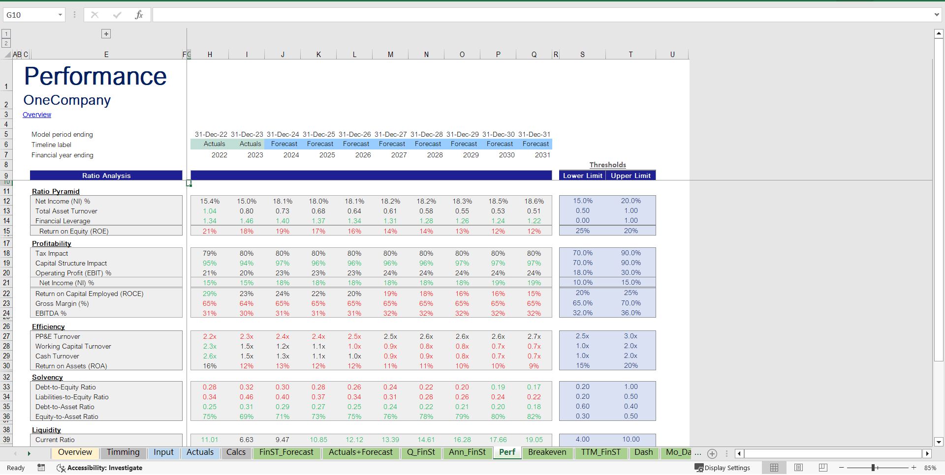 Financial Forecast Model - Advanced and Dynamic Financial Forecasting (Excel template (XLSX)) Preview Image