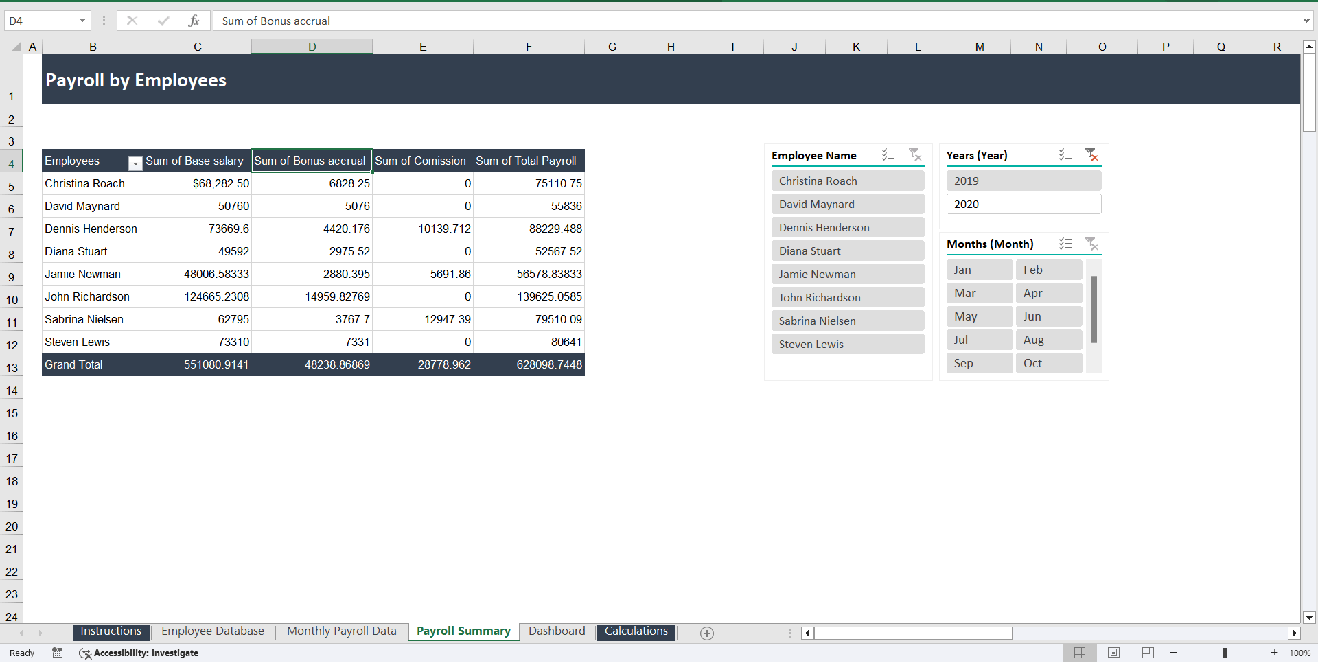 Human Resource Performance Metrics Template (Excel template (XLSX)) Preview Image