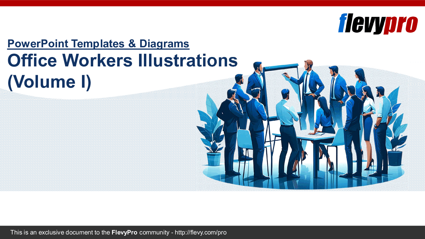 Office Workers Illustrations (Volume I) (27-slide PPT PowerPoint presentation (PPTX)) Preview Image