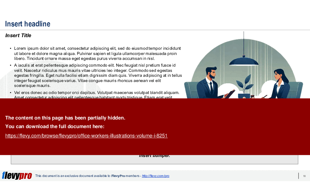 Office Workers Illustrations (Volume I) (27-slide PPT PowerPoint presentation (PPTX)) Preview Image